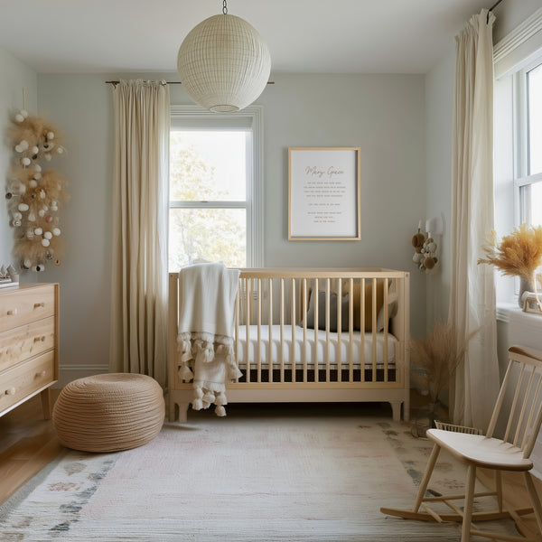 “On the Night You Were Born” Engraved Wall Sign – Personalized Nursery & Kids Room Décor