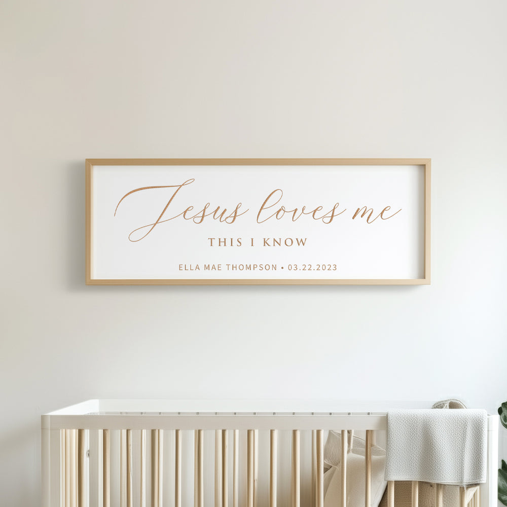 Jesus Loves Me This I Know · Personalized Framed Sign