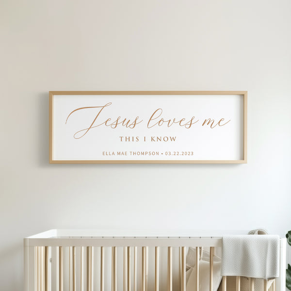Jesus Loves Me This I Know · Personalized Framed Sign