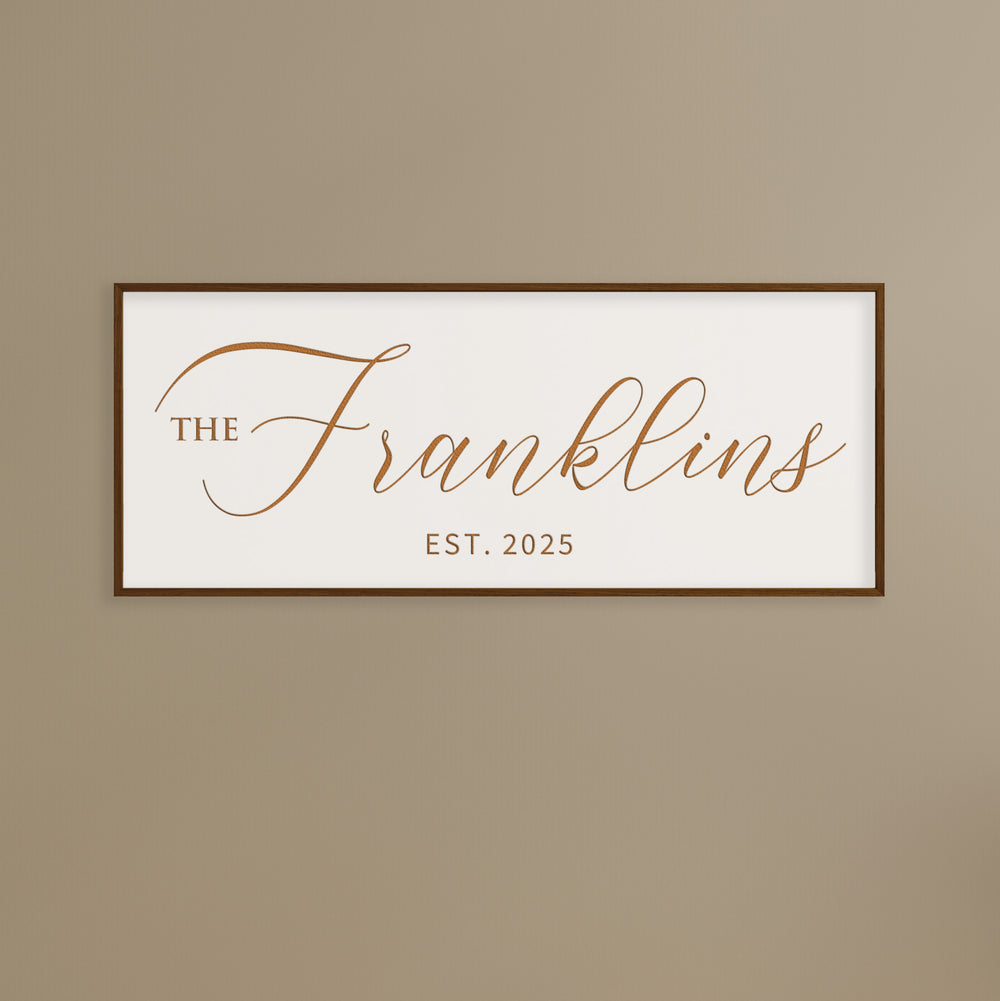Personalized Family Name Sign – Elegant Custom Wall Art for the Heart of Your Home