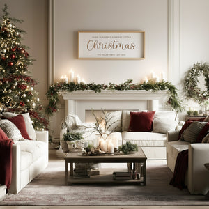 “Have Yourself a Merry Little Christmas” Engraved Wall Sign – Personalized Holiday Home Décor