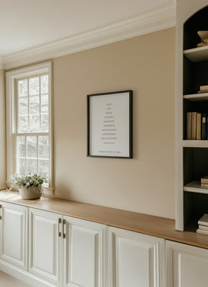 “Fruits of the Spirit” Galatians 5:22 Scripture Wall Sign – Engraved Christian Home Décor