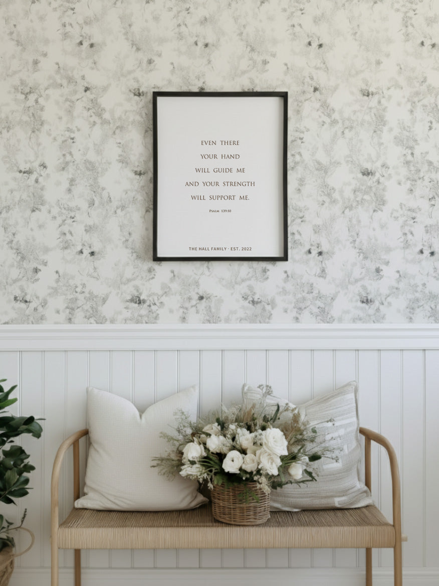 “Your Hand Will Guide Me” Psalm 139:10 Scripture Wall Art – Custom Christian Home Sign