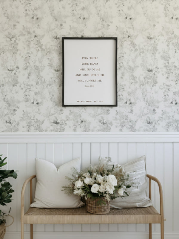 “Your Hand Will Guide Me” Psalm 139:10 Scripture Wall Art – Custom Christian Home Sign