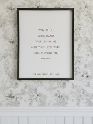 “Your Hand Will Guide Me” Psalm 139:10 Scripture Wall Art – Custom Christian Home Sign