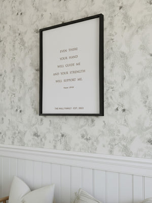 “Your Hand Will Guide Me” Psalm 139:10 Scripture Wall Art – Custom Christian Home Sign