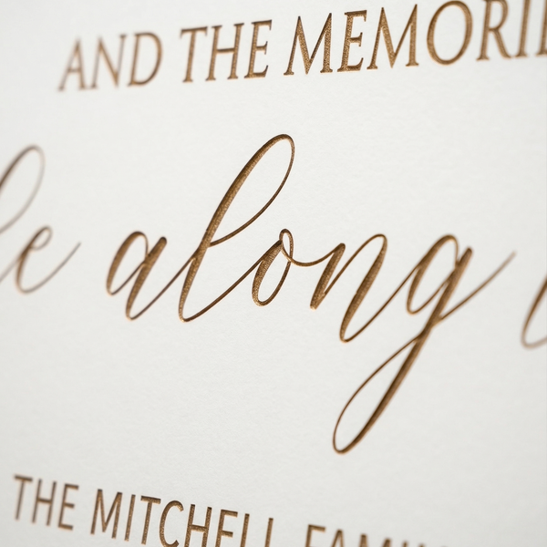 “Made Along the Way” Personalized Wall Sign – Meaningful Family Quote Art