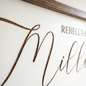 Custom Couple Name Sign – Elegant Personalized Wall Art with Est. Date
