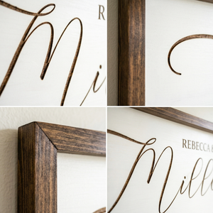 Custom Couple Name Sign – Elegant Personalized Wall Art with Est. Date