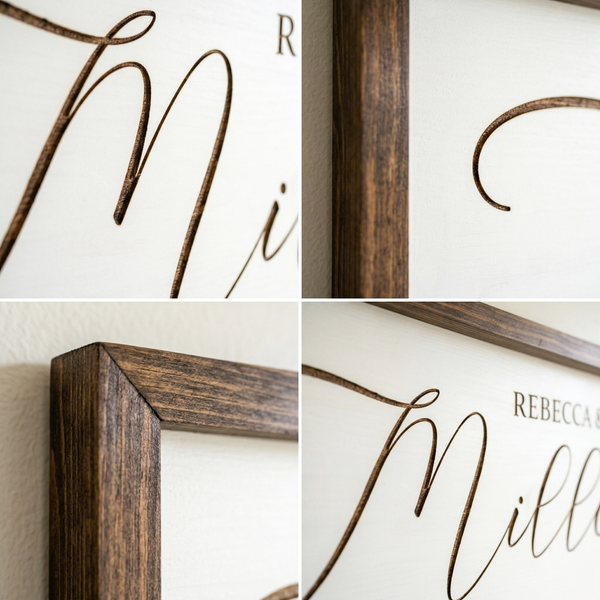 Custom Couple Name Sign – Elegant Personalized Wall Art with Est. Date