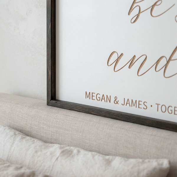 "Be Still and Know" Personalized Bedroom Wall Sign – Tranquil Christian Decor
