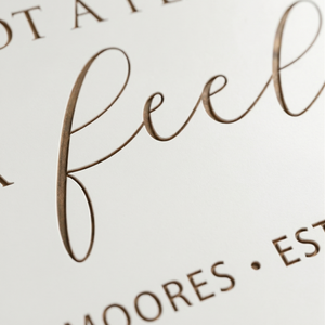 Home Is Not a Place, It's a Feeling – Personalized Family Wall Sign for Living Room