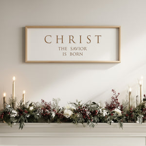 “Christ the Savior Is Born” Engraved Christmas Wall Sign – Personalized Holiday Home Décor
