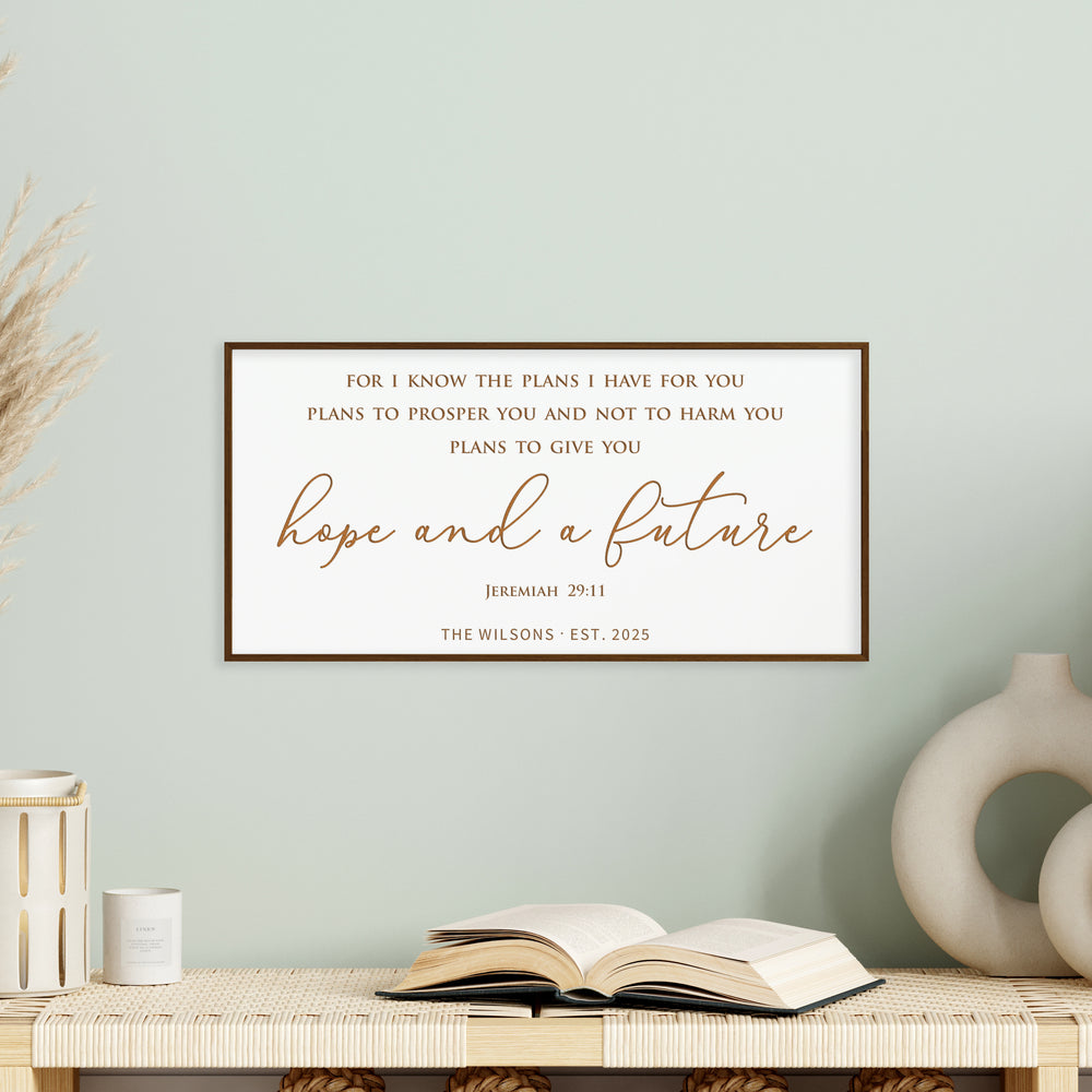 Personalized “Hope and a Future” Scripture Wall Art – Jeremiah 29:11