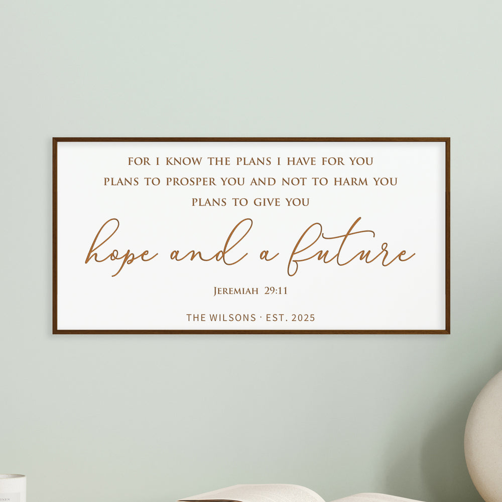 Personalized “Hope and a Future” Scripture Wall Art – Jeremiah 29:11