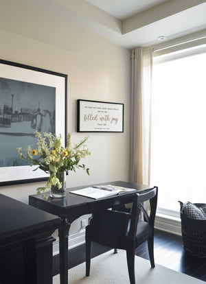 “Filled With Joy” Custom Scripture Wall Sign – Personalized Family Blessing Decor