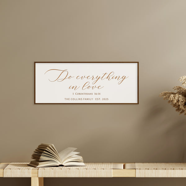 "Do Everything in Love” Wall Sign – Personalized Family Scripture Decor
