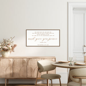 “And Give You Peace” Personalized Blessing Sign – Numbers 6:24-26 Scripture Wall Art