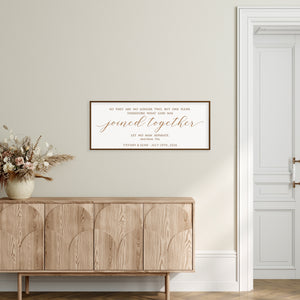 “Joined Together” Personalized Scripture Sign – Matthew 19:6 Wedding & Anniversary Wall Art