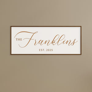 Personalized Family Name Sign – Elegant Custom Wall Art for the Heart of Your Home