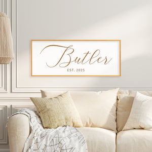 Personalized Family Name Sign – Elegant Custom Wall Art for the Heart of Your Home