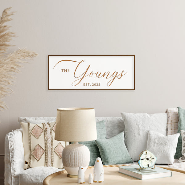 Personalized Family Name Sign – Elegant Custom Wall Art for the Heart of Your Home