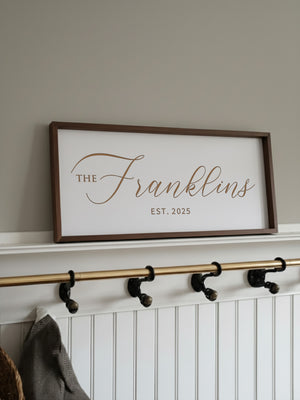 Personalized Family Name Sign – Elegant Custom Wall Art for the Heart of Your Home
