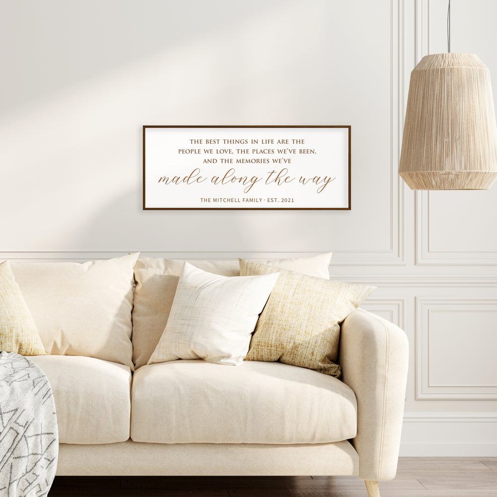 “Made Along the Way” Personalized Wall Sign – Meaningful Family Quote Art