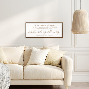 “Made Along the Way” Personalized Wall Sign – Meaningful Family Quote Art