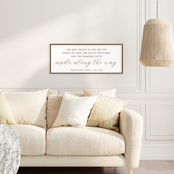 “Made Along the Way” Personalized Wall Sign – Meaningful Family Quote Art