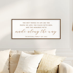 “Made Along the Way” Personalized Wall Sign – Meaningful Family Quote Art