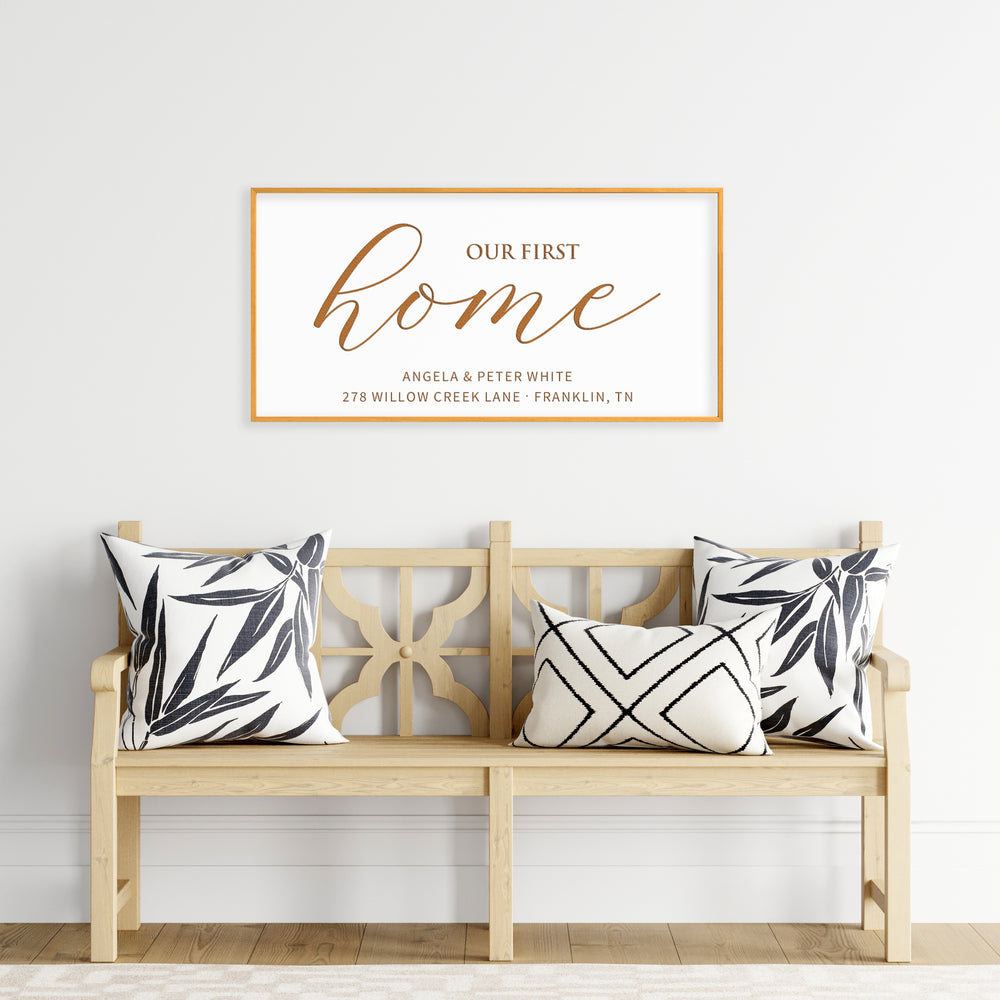 Personalized “Our First Home” Sign – A Beautiful Start to Your Forever