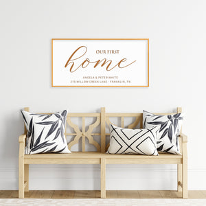 Personalized “Our First Home” Sign – A Beautiful Start to Your Forever
