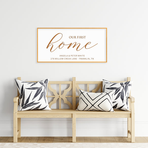 Personalized “Our First Home” Sign – A Beautiful Start to Your Forever
