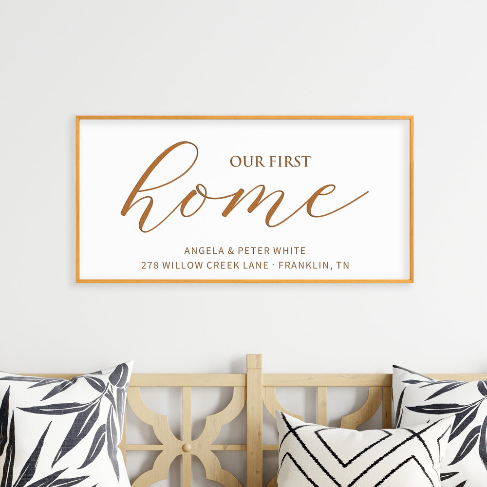 Personalized “Our First Home” Sign – A Beautiful Start to Your Forever