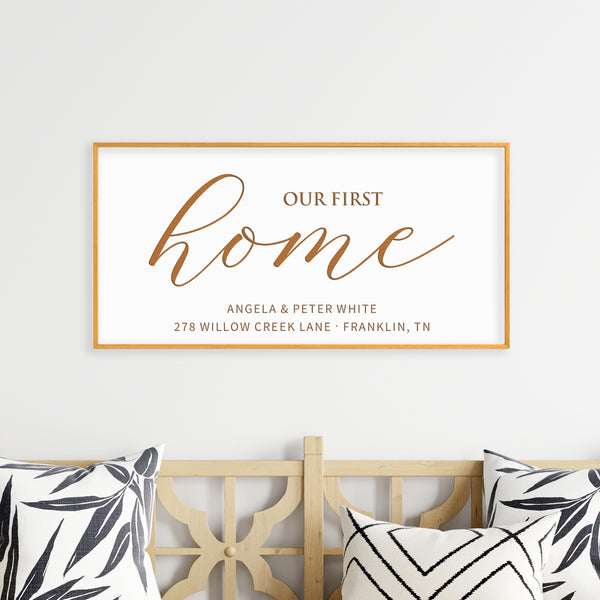 Personalized “Our First Home” Sign – A Beautiful Start to Your Forever