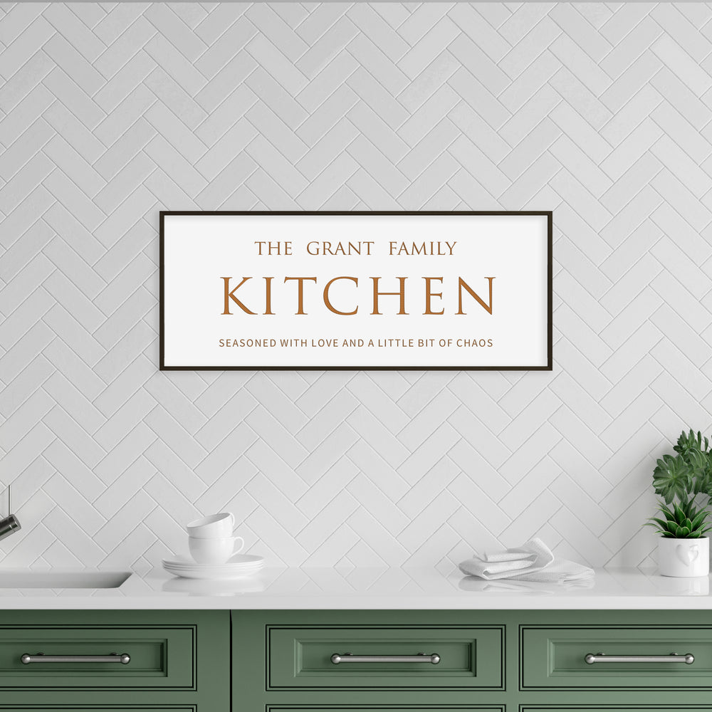 Family Kitchen Wall Sign – A Playful Tribute to Love, Meals & a Dash of Chaos