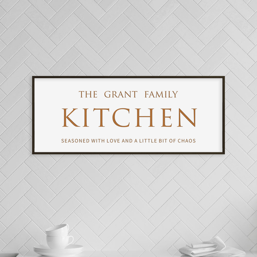 Family Kitchen Wall Sign – A Playful Tribute to Love, Meals & a Dash of Chaos