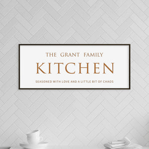 Family Kitchen Wall Sign – A Playful Tribute to Love, Meals & a Dash of Chaos