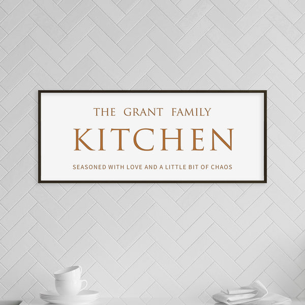 Family Kitchen Wall Sign – A Playful Tribute to Love, Meals & a Dash of Chaos