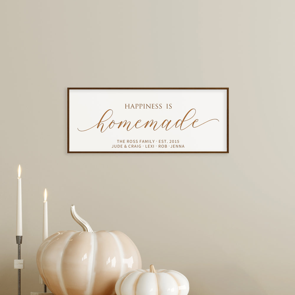 Happiness Is Homemade Kitchen Sign – Warm and Wholesome Family Wall Art