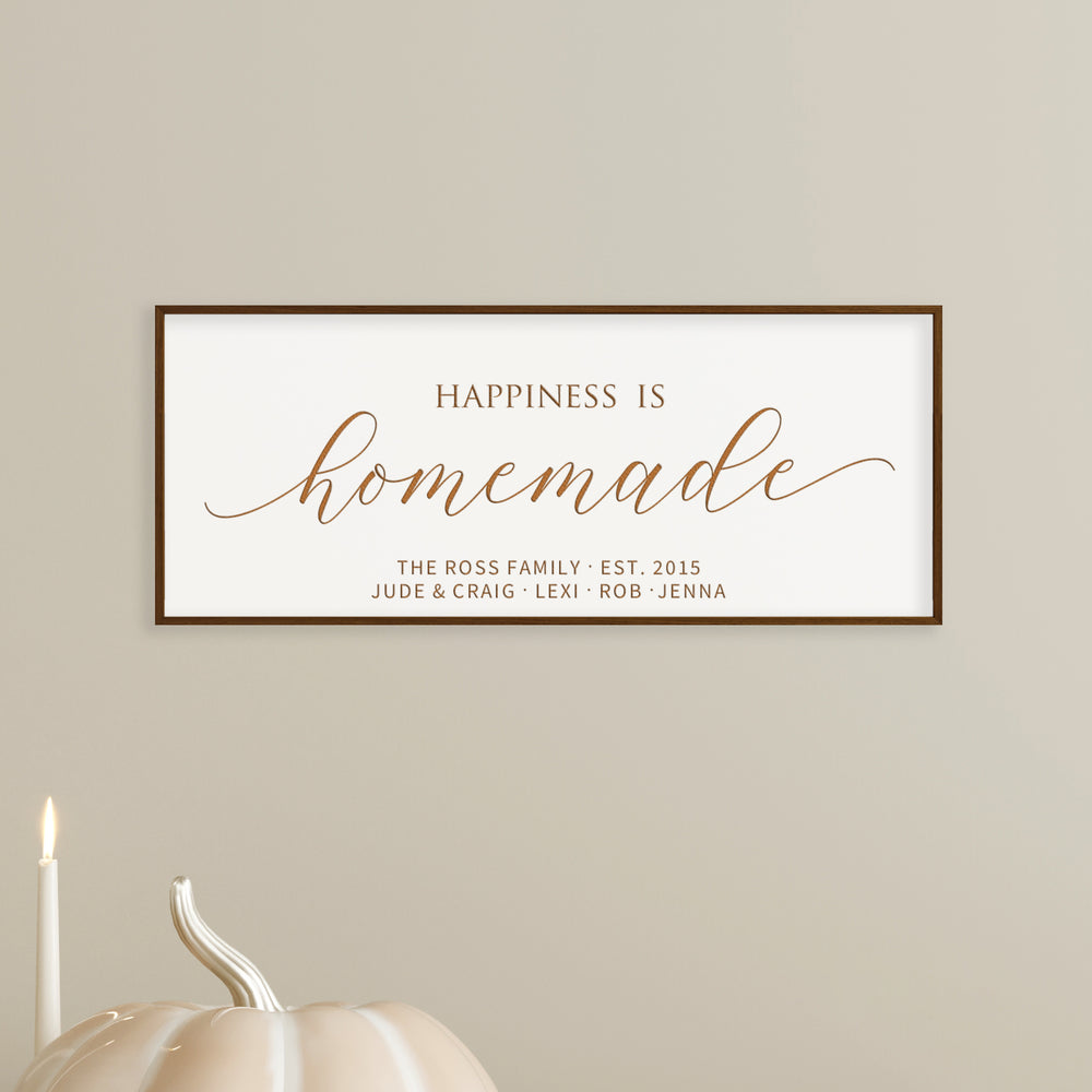 Happiness Is Homemade Kitchen Sign – Warm and Wholesome Family Wall Art