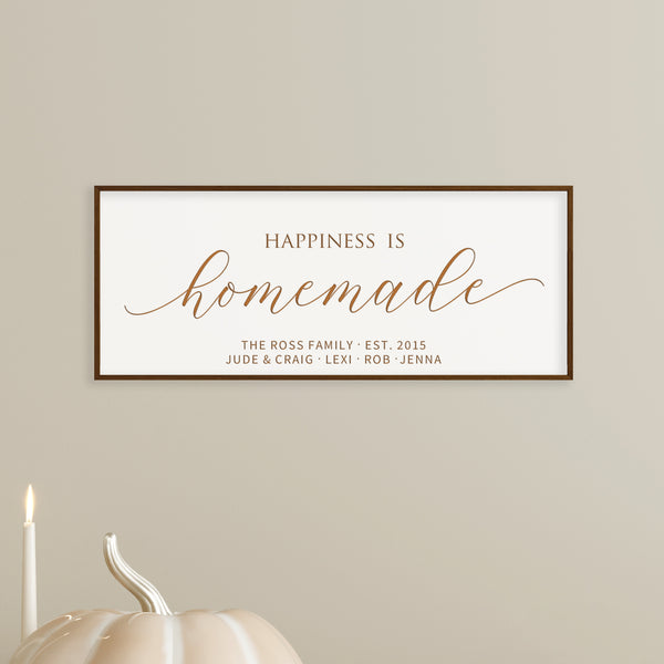 Happiness Is Homemade Kitchen Sign – Warm and Wholesome Family Wall Art