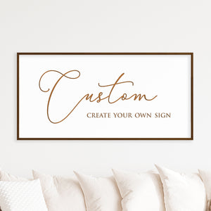 Custom Sign - Personalized Quote Wall Art