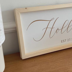 Custom Couple Name Sign – Elegant Personalized Wall Art with Est. Date