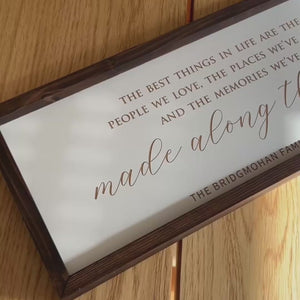 “Made Along the Way” Personalized Wall Sign – Meaningful Family Quote Art