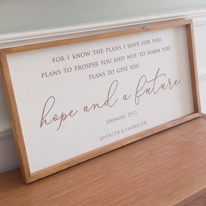 Personalized “Hope and a Future” Scripture Wall Art – Jeremiah 29:11
