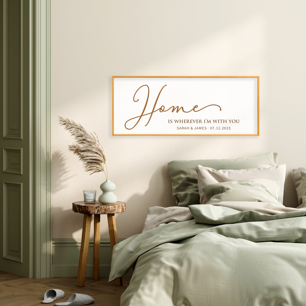 Home Is Wherever I'm With You · Personalized Framed Sign