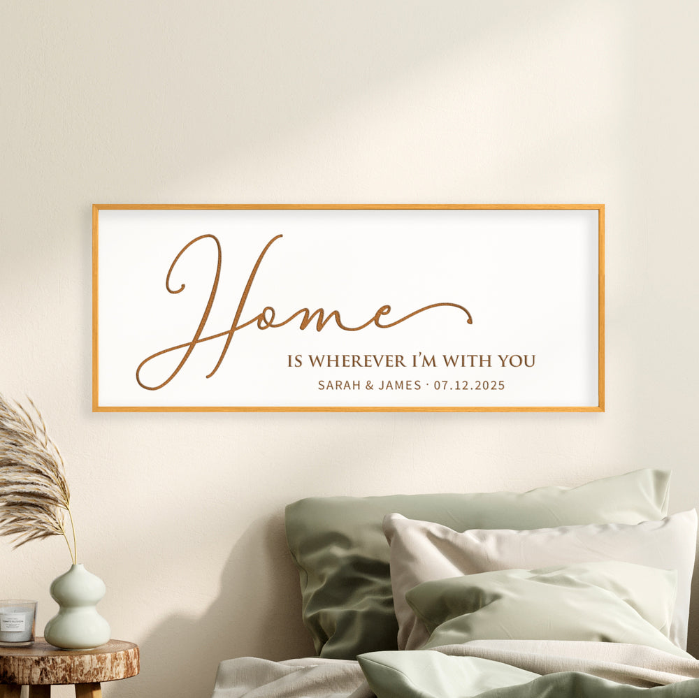 Home Is Wherever I'm With You · Personalized Framed Sign