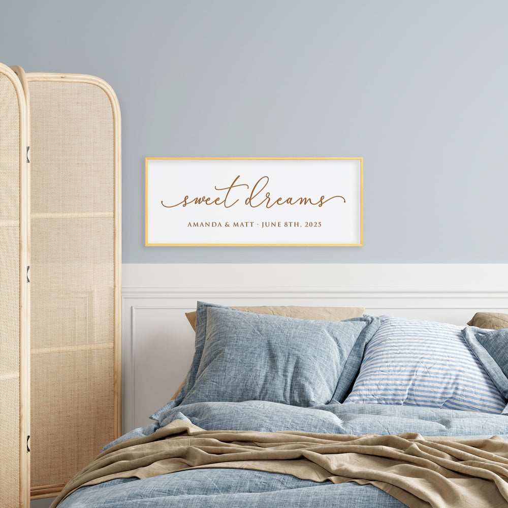 Sweet Dreams · Personalized Framed Sign
